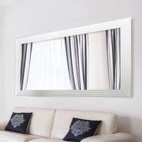 MirrorOutlet New Modern Bright White Layered Wall Mirror 5Ft6 X 2Ft6 1672Mm X 756Mm