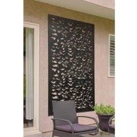 Mirroroutlet Amarelle Extra Large Metal Leaf Design Decorative Garden Screen 180Cm X 90Cm