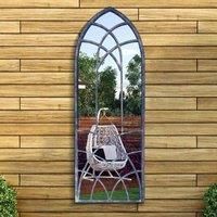 MirrorOutlet Harrogate Metal Arch Shaped Decorative Window Garden Mirror 121cm x 45cm