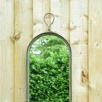 MirrorOutlet Harrogate Metal Oval Shaped With Hoops Decorative Garden Mirror 155cm x 31cm