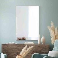 MirrorOutlet Manhattan Matt Silver Aluminium Framed Modern Wall Mirror 92 x 61.5cm