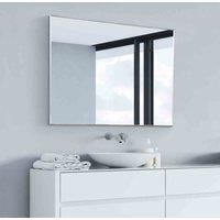 MirrorOutlet Manhattan Bright Silver Aluminium Framed Modern Wall Mirror 92 x 61.5cm