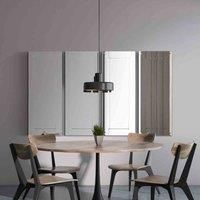 MirrorOutlet Quadruple Horsley All Glass Modern Panel Wall Mirror 120 x 210cm