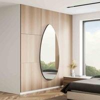 MirrorOutlet The Tear Drop Frameless Glass Wall Mirror 63" x 24" (160cm x 60cm)