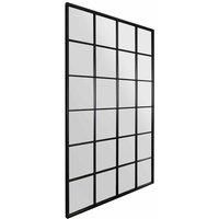 Mirroroutlet Genestra Black Modern Window Garden Wall Mirror 174cm X 110cm