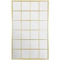 MirrorOutlet Mirror Genestra Gold Modern Window Garden Wall Mirror 174 X 110cm