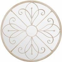 Mirroroutlet Orchid Garden Mirror Cream 90cm X 90cm