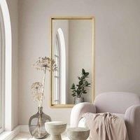 Mirroroutlet Naturalis - Solid Oak Rounded Corner Leaner / Wall Mirror 63" X 31" (160Cm X 80Cm) Scandinavian 'scandi' Inspired.