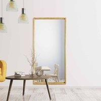 Mirroroutlet Naturalis - Solid Oak Rounded Corner Leaner / Wall Mirror 71" X 35" (180Cm X 90Cm) Scandinavian 'scandi' Inspired.