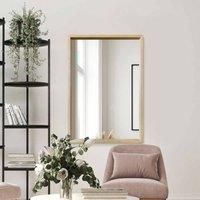 Mirroroutlet Naturalis - Solid Oak Rounded Corner Wall Mirror 39" X 27.5" (100Cm X 70Cm) Scandinavian 'scandi' Inspired.