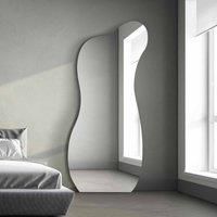 Mirroroutlet Lacuna - Frameless Pond Leaner / Wall Mirror 67" X 32" (170Cm X 80Cm)