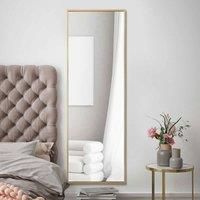 Mirroroutlet Artus - Gold Aluminium Edged Wall Mirror 47inch X 16inch 120Cm X 40Cm