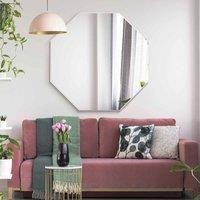 Mirroroutlet Octa - All Glass Modern Bevelled Octagonal Wall Mirror 39" X 39" (100X100Cm)