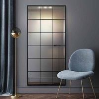 Mirroroutlet Fenestra - Black Modern Window Leaner / Wall Mirror 69" X 33" (174Cm X 85Cm)