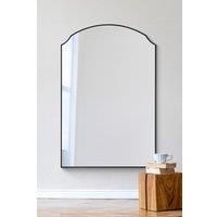 Mirroroutlet Curva - New Black Edged Dual Arch Curved Edge Over Mantle And Wall Mirror 47inchx31inch 120Cm X 80Cm