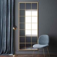 MirrorOutlet Fenestra - Gold Modern Window Leaner / Wall Mirror 79" X 31" (200cm X 80cm)
