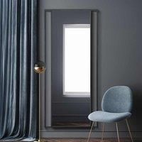 Mirroroutlet Fenestra - Black Modern Wall And Full Length Leaner Mirror 79" X 35" (200 X 90cm)
