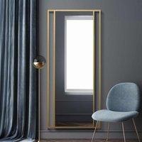 Mirroroutlet Fenestra - Gold Modern Wall And Full Length Leaner Mirror 71inch X 31inch 180 X 80cm