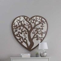 MirrorOutlet Kirkby - Rustic Metal Heart Shaped Decorative Wall Mirror 28inch X 28inch 70cm X 70cm