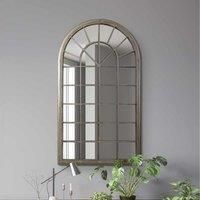 MirrorOutlet Somerley - Country Rustic Framed Arched Leaner Metal Wall Mirror 51inch X 30inch 129cm X 76cm