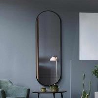 MirrorOutlet Vultus Black Metal Framed Double Arched Full Length Leaner Wall Mirror 71 X 24inch 180cm X 60cm
