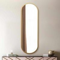 MirrorOutlet Vultus Gold Metal Framed Double Arched Full Length Leaner Wall Mirror 71 X 24inch 180cm X 60cm