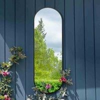 MirrorOutlet Vultus Black Double Arched Wall Mirror 71''