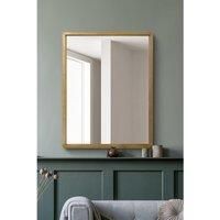 Mirroroutlet Naturalis - Solid Oak Framed Overmantle Wall Mirror 40inch X 31inch 102Cm X 80Cm