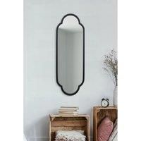 Mirroroutlet Duplici - New Black Metal Framed Double Arched Oval Wall Mirror 40inch X 14inch 102Cm X 35 5Cm