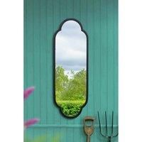Mirroroutlet Duplici - Black Metal Framed Double Arched Oval Garden Wall Mirror 40inch X 14inch 102Cm X 35 5Cm