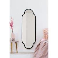 Mirroroutlet Duplici - New Black Metal Framed Double Arched Oval Wall Mirror 59inch X 20inch 150Cm X 52Cm