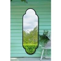 Mirroroutlet Duplici - New Black Metal Framed Double Arched Oval Outdoor Garden Wall Mirror 67inch X 23inch 170Cm X 59M