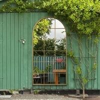 Arcus Arched Window Indoor Outdoor Full Length Wall Mirror