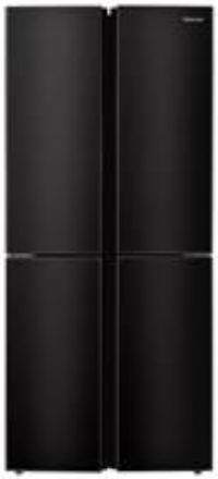 Fridgemaster Mq79394Eb 80Cm Cross Door, American Fridge Freezer - Black