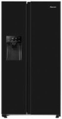 Fridgemaster Ms91500Ieb 90Cm Wide Side By Side, Water And Ice, American Fridge Freezer - Black