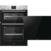Hisense BI6095HIXUK Built In 0cm Electric Double Oven A/A Oven & Hob Pack