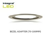 Satin Nickel Fire Rated Downlight Adapter Bezel 70mm-100mm Cut Out Larger holes