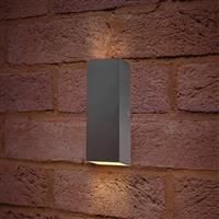 Integral LED Pablo Wall light IP54 8W 300lm 3000K Dark in Grey Aluminium