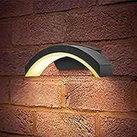 Integral LED Curve Wall Light IP54 7.5w 360lm 3000K Dark Grey