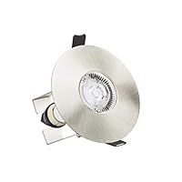 Integral Evofire Fire Rated GU10 Downlight Satin Nickel With Insulation Cover 70-100mm Hole Size