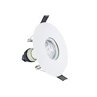 Integral Evofire Fire Rated GU10 Downlight Matt White 70-100mm Hole Size