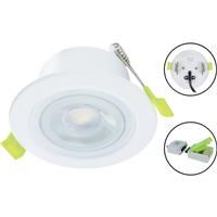 Integral LED EcoGuard Fire Rated IP65 Integrated Downlight Dimmable 5W 600lm CCT in White Steel/Alu/Polycarbonate