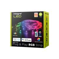 Integral LED Plug & Play RGB Light Strip Kit IP54 Wi-Fi & Remote Control 5m
