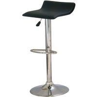 Heartlands Furniture Black and Chrome Bar Stool Pair Adjustable Height
