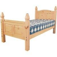 Corona Solid Pine King Size Bed High Footend