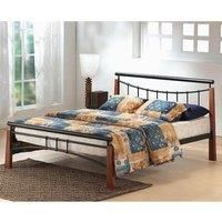 Franklin Bed Single Black/Dark Oak