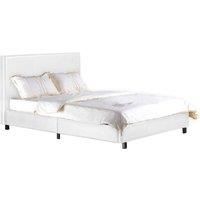 Fusion PU Faux Leather Small Double Bed White