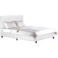 Fusion PU Faux Leather Double Bed White