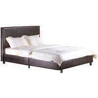 Heartlands Furniture Fusion PU Single Bed Brown, Faux Leather, (90 x 190 cm)