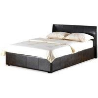 Fusion Storage PU Faux Leather Double Bed Black